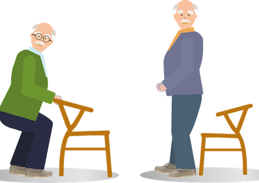 To ældre mænd, der er fysisk aktive